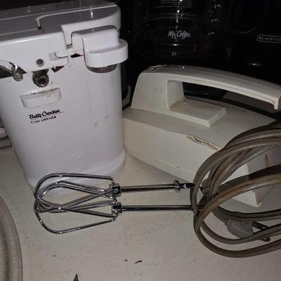Can opener and mixer