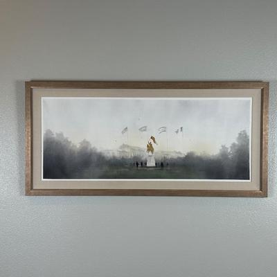 Sean Friloux Watercolor – Golden Joan of Arc Statue, New Orleans