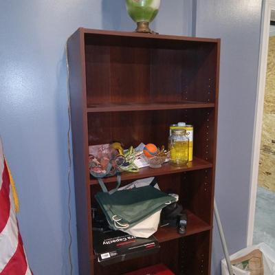 Bookshelf and contents