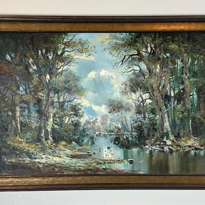 Ramore- Original Oil On Canvas Stylized Landscape