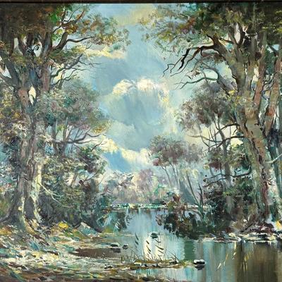 Ramore- Original Oil On Canvas Stylized Landscape