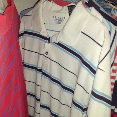 Collection of Men's Clothing and Shoes- Assorted Makers: Chaps, Nautica, Arizona, etc.- Approx Size XL, Pants 42x30, and Shoe Size 10