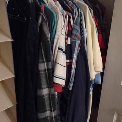 Collection of Men's Clothing and Shoes- Assorted Makers: Chaps, Nautica, Arizona, etc.- Approx Size XL, Pants 42x30, and Shoe Size 10
