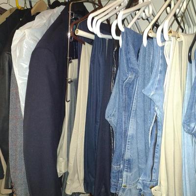 Collection of Men's Clothing and Shoes- Assorted Makers: Chaps, Nautica, Arizona, etc.- Approx Size XL, Pants 42x30, and Shoe Size 10
