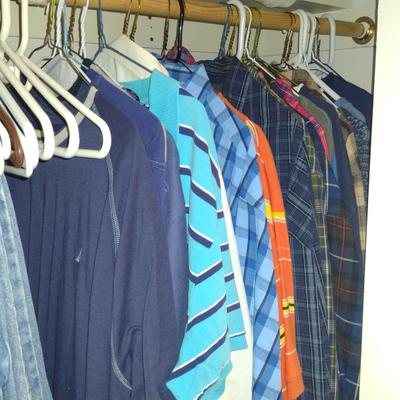 Collection of Men's Clothing and Shoes- Assorted Makers: Chaps, Nautica, Arizona, etc.- Approx Size XL, Pants 42x30, and Shoe Size 10