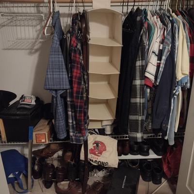 Collection of Men's Clothing and Shoes- Assorted Makers: Chaps, Nautica, Arizona, etc.- Approx Size XL, Pants 42x30, and Shoe Size 10