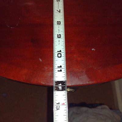 Demilune Wood Finish Accent Table