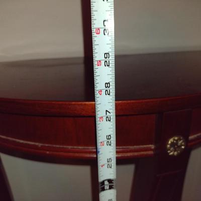 Demilune Wood Finish Accent Table