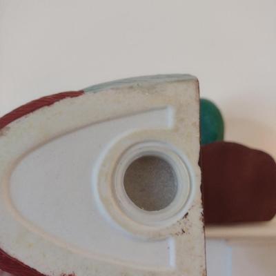 Vintage Weighted Ceramic Duck Design Book Ends- Signed Mr. Man 1983