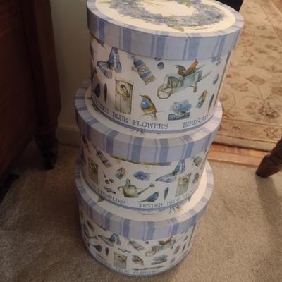 Collection of Nesting Hat Boxes- Three Pieces