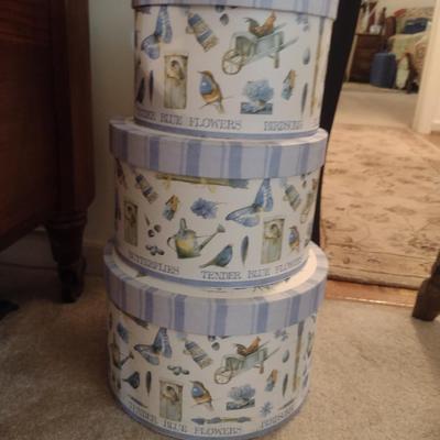 Collection of Nesting Hat Boxes- Three Pieces
