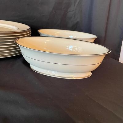 Silver Rimmed China by Mikasa, Sheffield and Huntington (KC-SS)