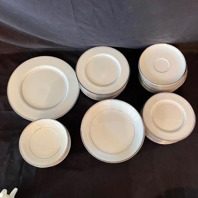 Silver Rimmed China by Mikasa, Sheffield and Huntington (KC-SS)