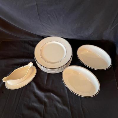 Silver Rimmed China by Mikasa, Sheffield and Huntington (KC-SS)
