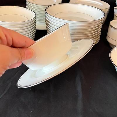 Silver Rimmed China by Mikasa, Sheffield and Huntington (KC-SS)