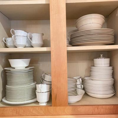 Silver Rimmed China by Mikasa, Sheffield and Huntington (KC-SS)