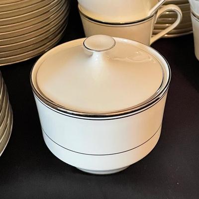 Silver Rimmed China by Mikasa, Sheffield and Huntington (KC-SS)
