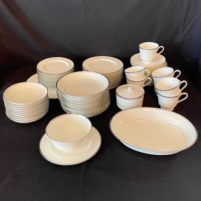 Silver Rimmed China by Mikasa, Sheffield and Huntington (KC-SS)