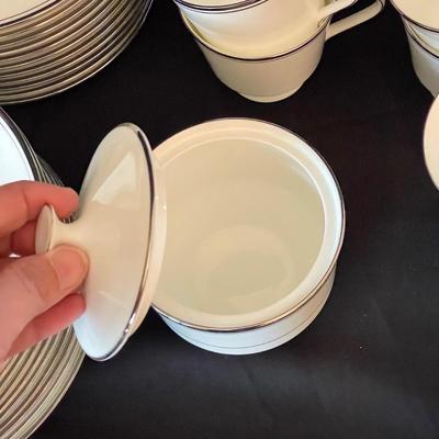 Silver Rimmed China by Mikasa, Sheffield and Huntington (KC-SS)