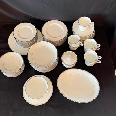 Silver Rimmed China by Mikasa, Sheffield and Huntington (KC-SS)