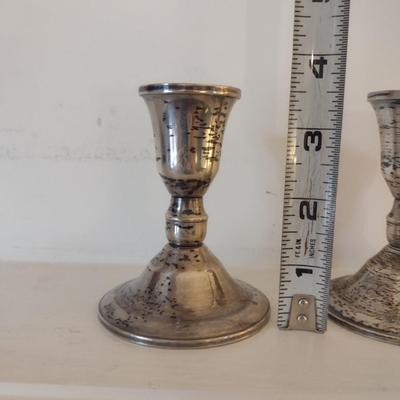 Duchin Creations Weighted Sterling Silver Candle Stick Holders- Approx 3 1/2" Tall