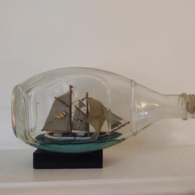 Nautical Design Home Decor- Ship in a Bottle