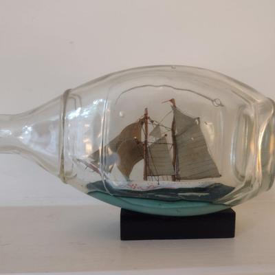 Nautical Design Home Decor- Ship in a Bottle