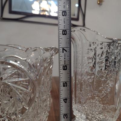 Collection of Glass/Crystal Pitchers- Three Pieces