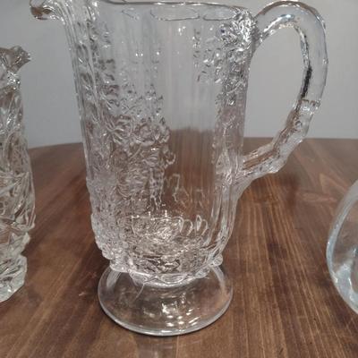 Collection of Glass/Crystal Pitchers- Three Pieces