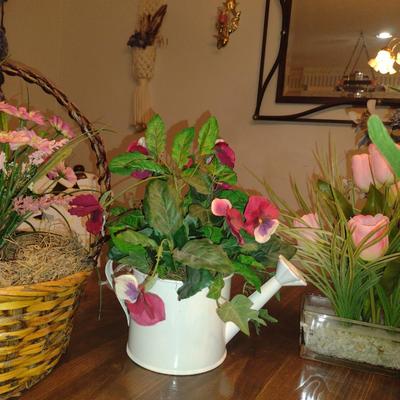 Collection of Artificial Flower Arrangements