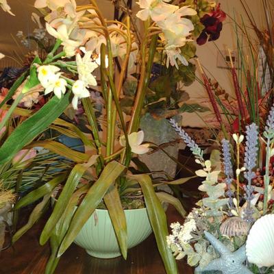 Collection of Artificial Flower Arrangements