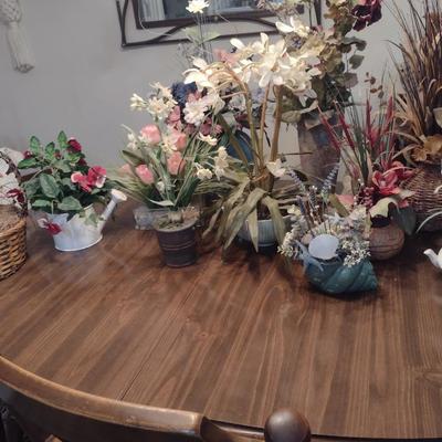 Collection of Artificial Flower Arrangements