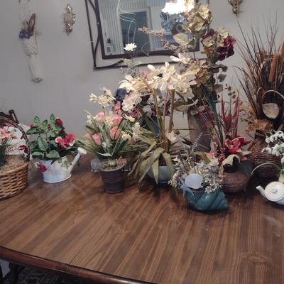 Collection of Artificial Flower Arrangements