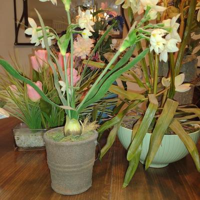 Collection of Artificial Flower Arrangements