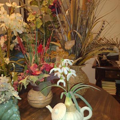 Collection of Artificial Flower Arrangements