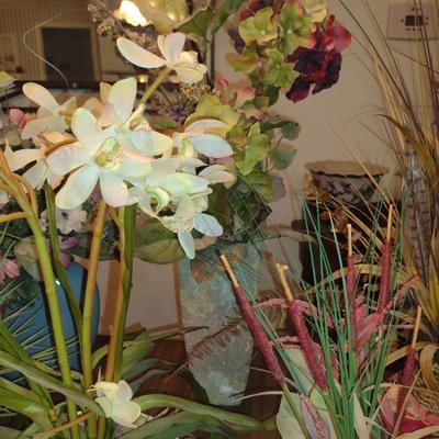 Collection of Artificial Flower Arrangements