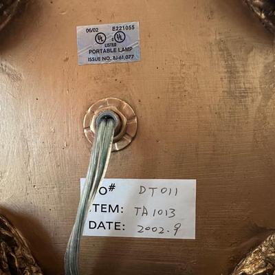 Pair of Flambeau Lighting Gold Finish Buffet Table Lamps (See Details)