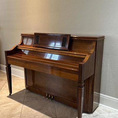 Charles R. Walter Signature Upright Piano with Bench