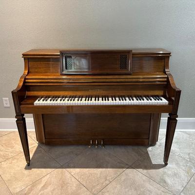Charles R. Walter Signature Upright Piano with Bench