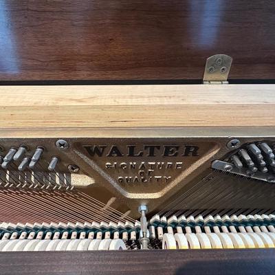 Charles R. Walter Signature Upright Piano with Bench