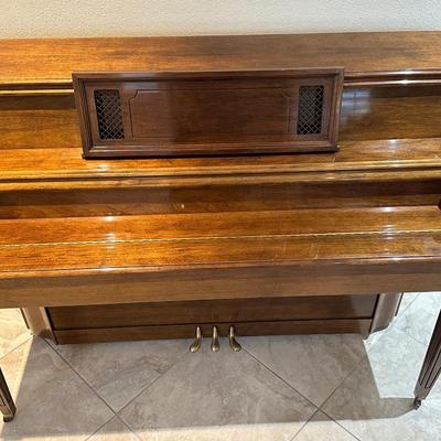 Charles R. Walter Signature Upright Piano with Bench