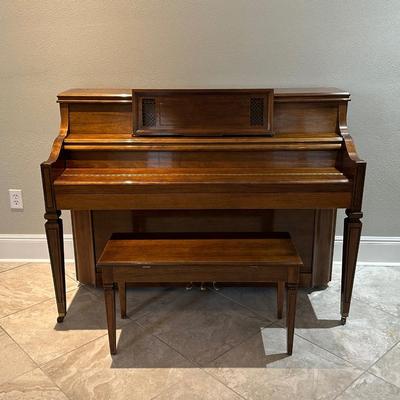 Charles R. Walter Signature Upright Piano with Bench