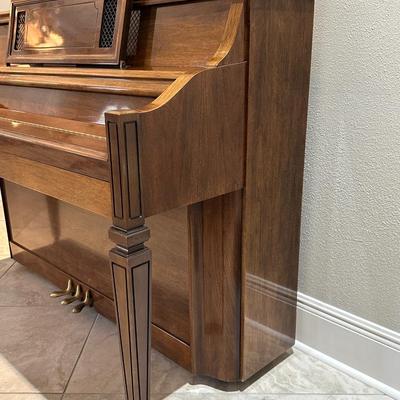 Charles R. Walter Signature Upright Piano with Bench