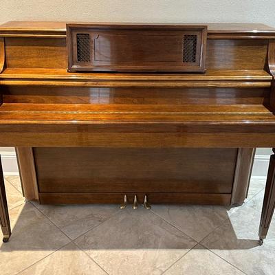 Charles R. Walter Signature Upright Piano with Bench