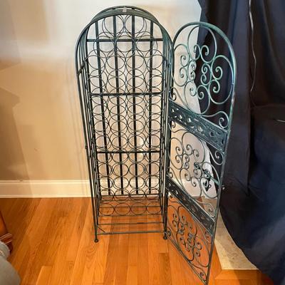 Standing Wrought Iron Wine Rack (LR-SS)