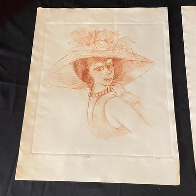 Three Art Pieces by Cartoonist Franklin Folger (LR-SS)