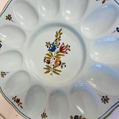 Vintage Maurice of California Pottery Chip/Dip set & Italian egg Platter