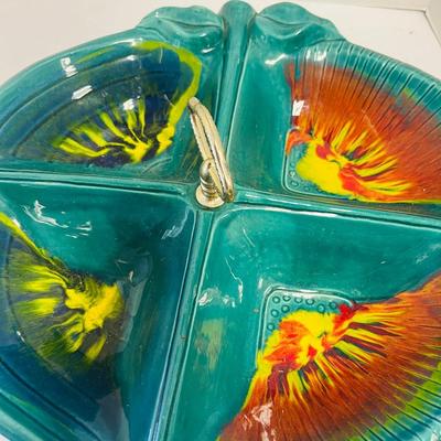 Vintage Maurice of California Pottery Chip/Dip set & Italian egg Platter