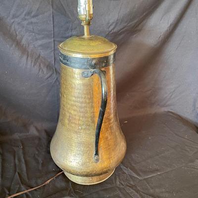 Brass & Wrought Iron Pitcher Lamp (LR-SS)