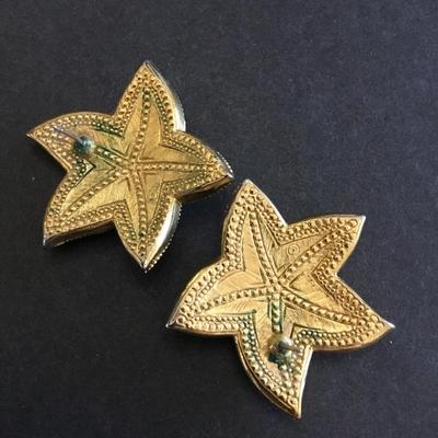 Beautiful, vintage, faux pearl starfish, earrings,
